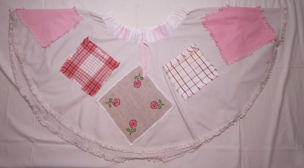 Cirkelkjol, grå-rosa